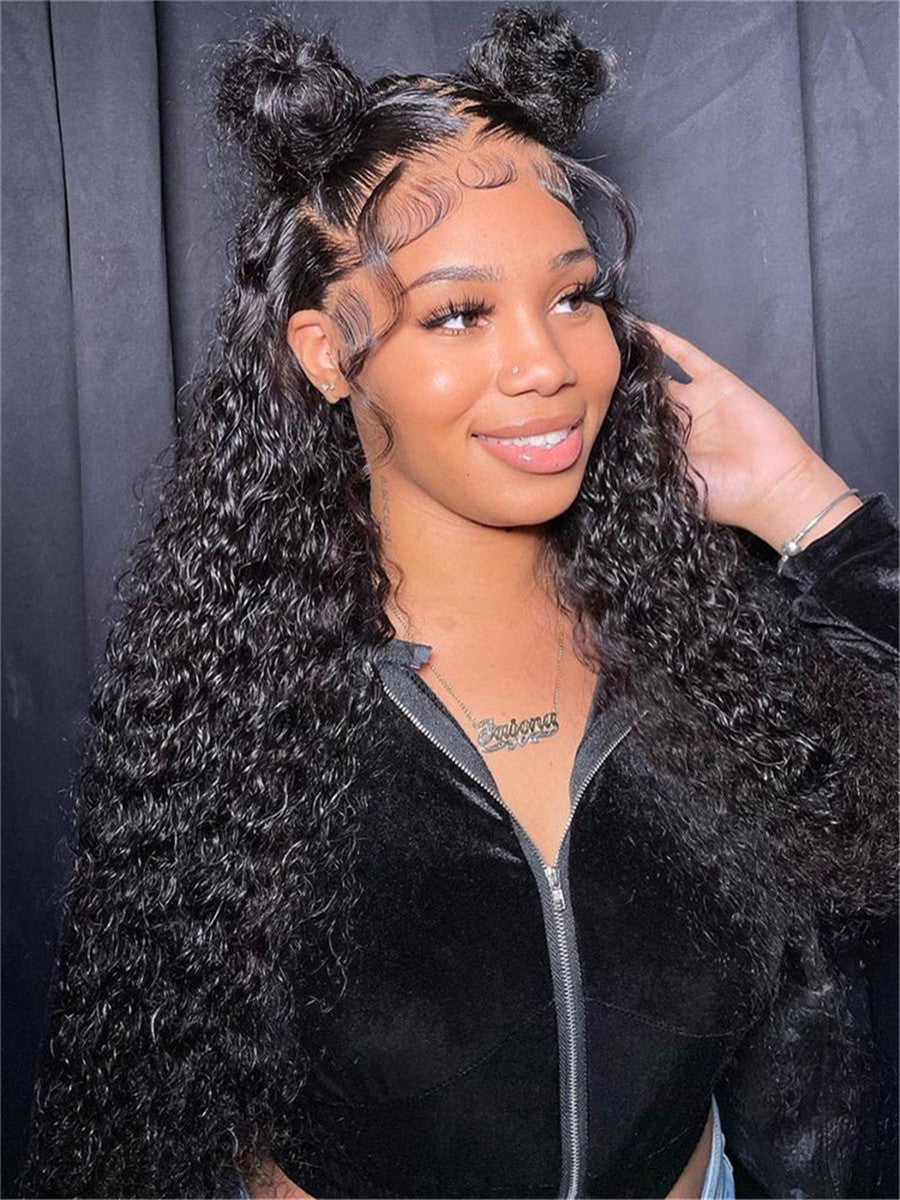 13x4 Deep Wave Hd Lace Frontal Curly Human Hair Wigs For Women