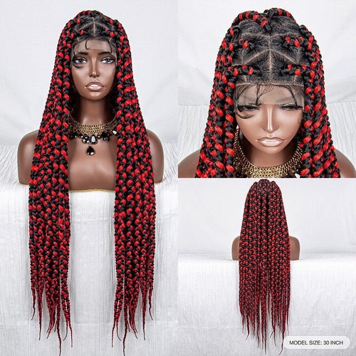 32 Inch Braided Wigs Synthetic Lace Front Wigs Full Lace Wig Knotless